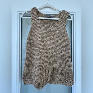 Sigrid Olsen silk open knit tank
